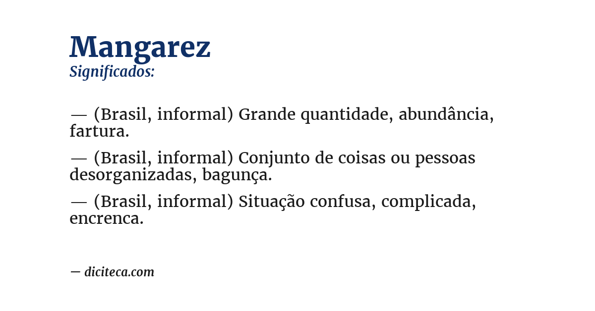 Significado de mangarez