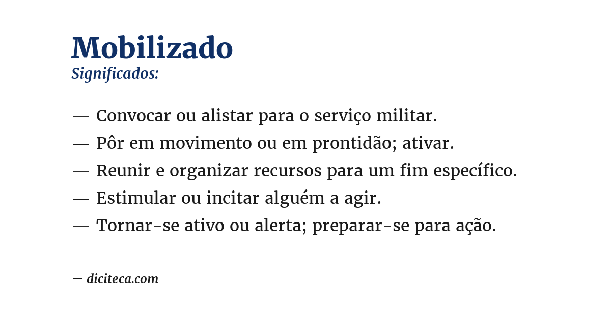Significado de mobilizado