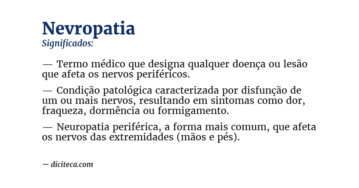 Significado de nevropatia
