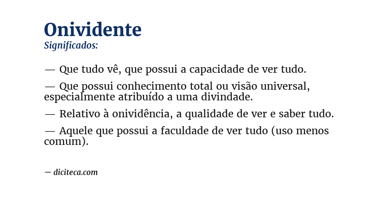Significado de onividente