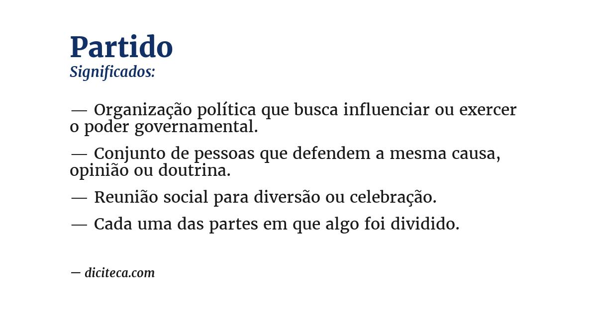 Significado de partido