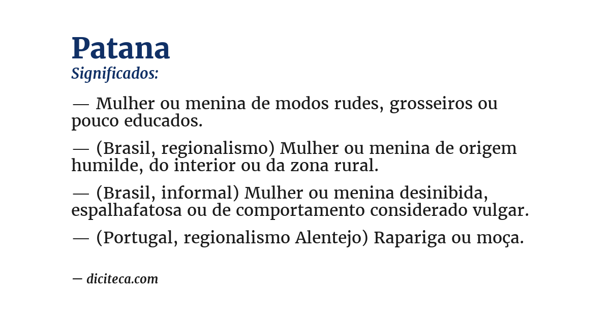 Significado de patana