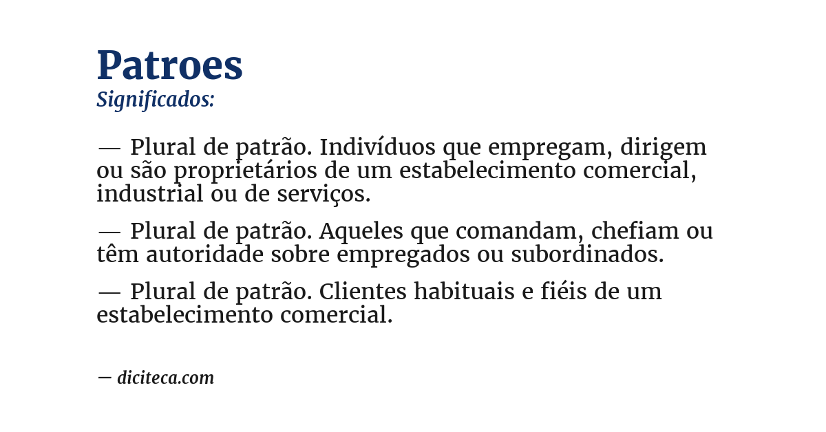 Significado de patroes