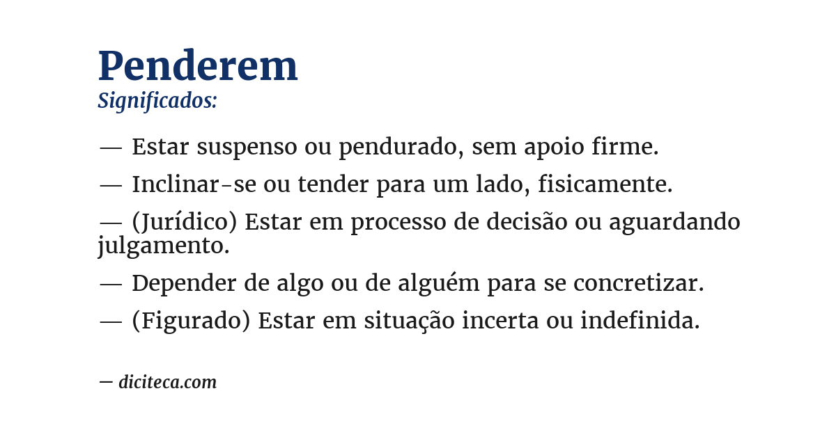 Significado de penderem