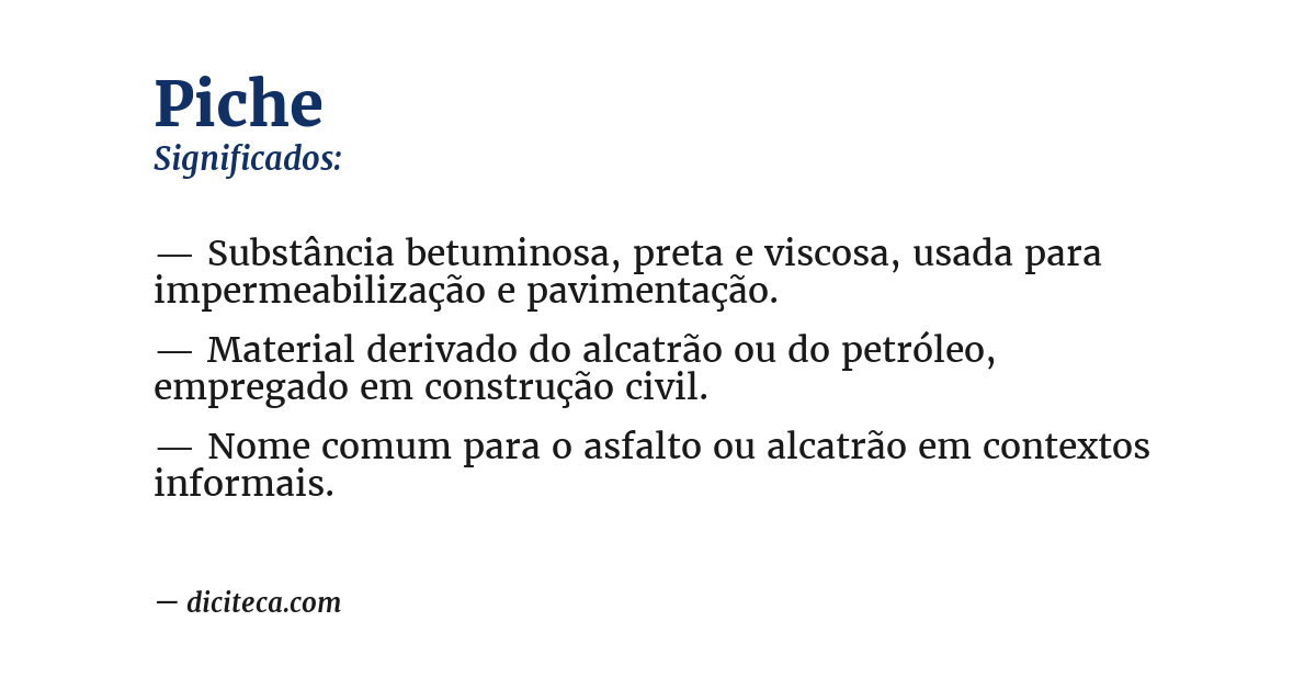 Significado de piche