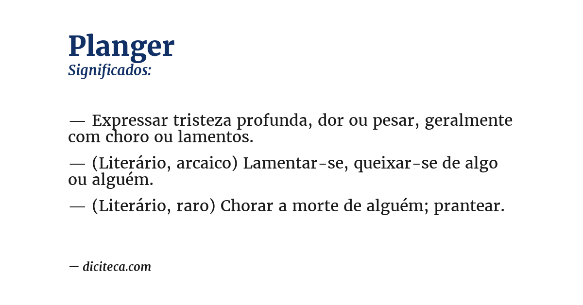 Significado de planger