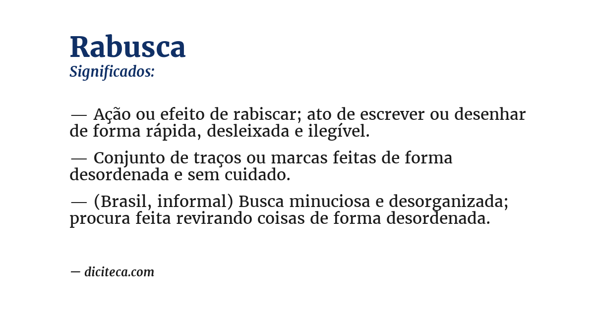 Significado de rabusca