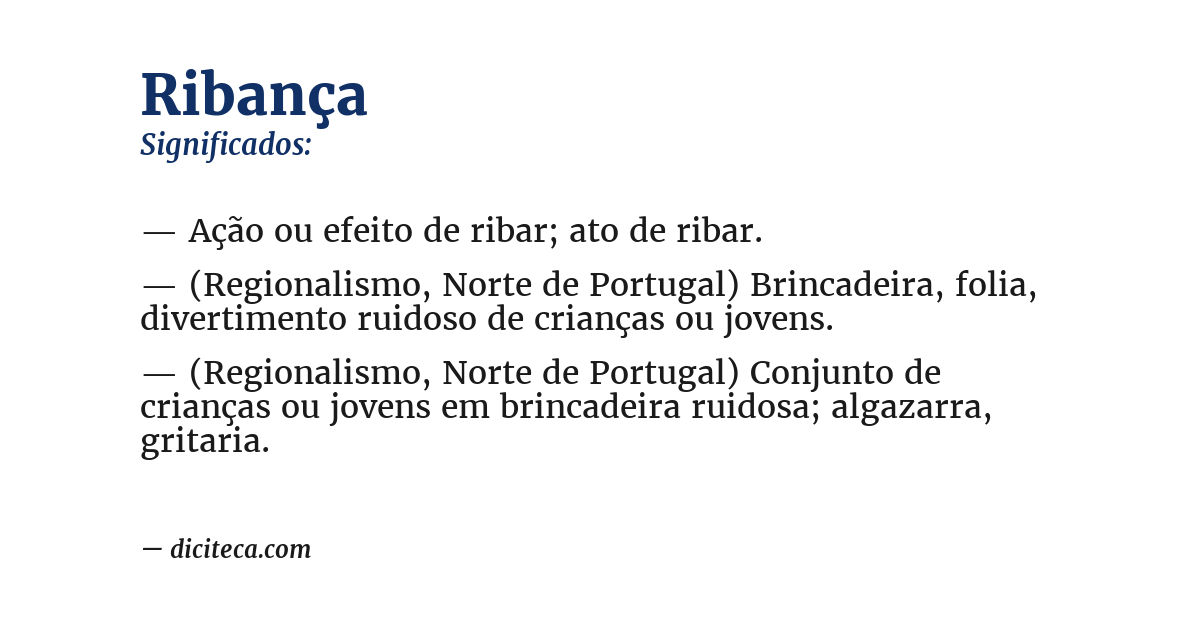 Significado de ribança