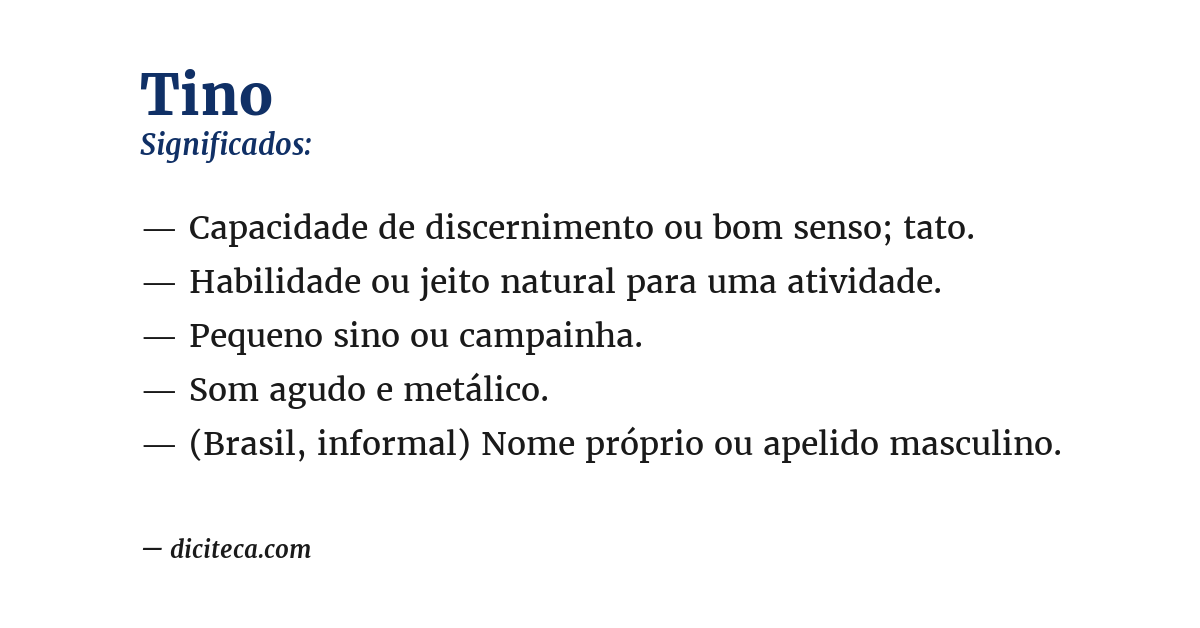 Significado de tino
