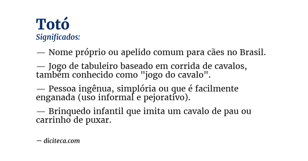 Significado de totó
