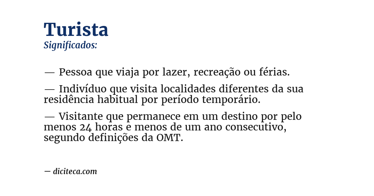 Significado de turista