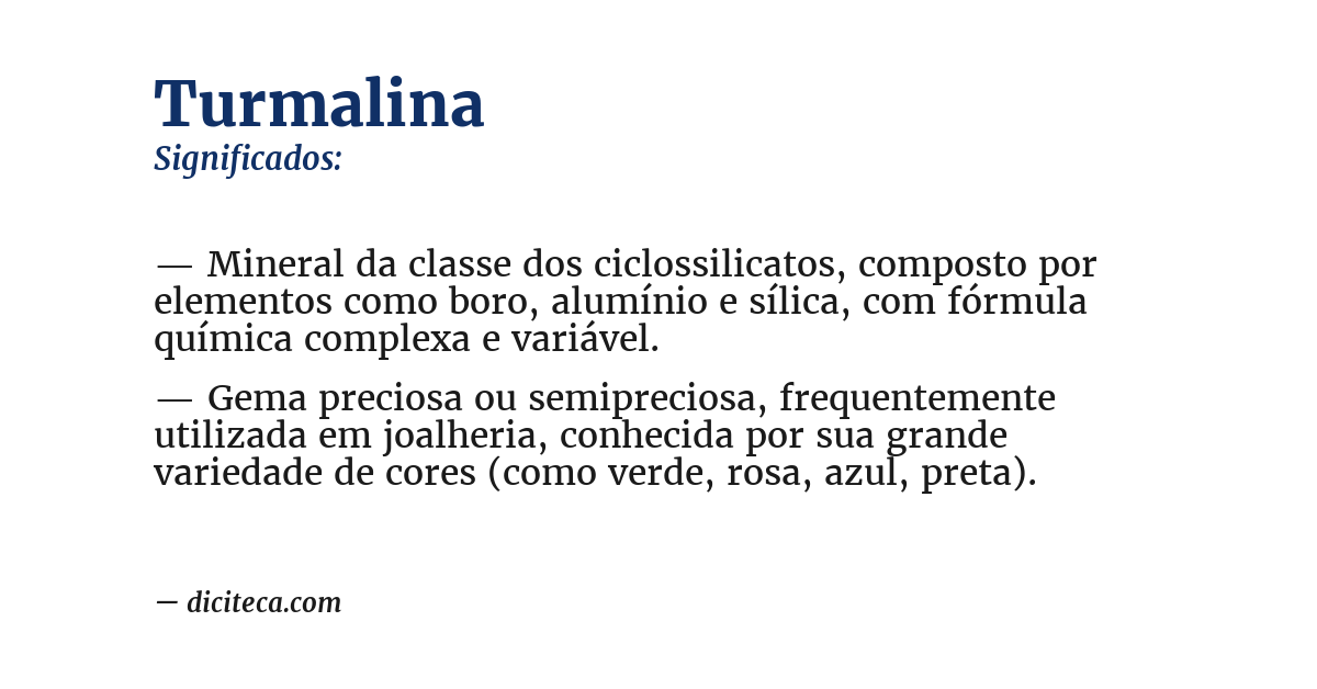 Significado de turmalina