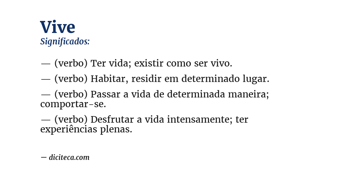 Significado de vive