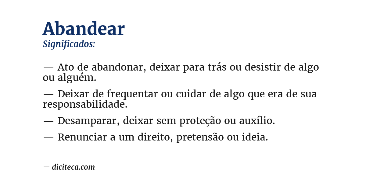 Significado de abandear