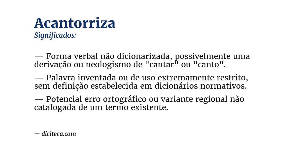 Significado de acantorriza