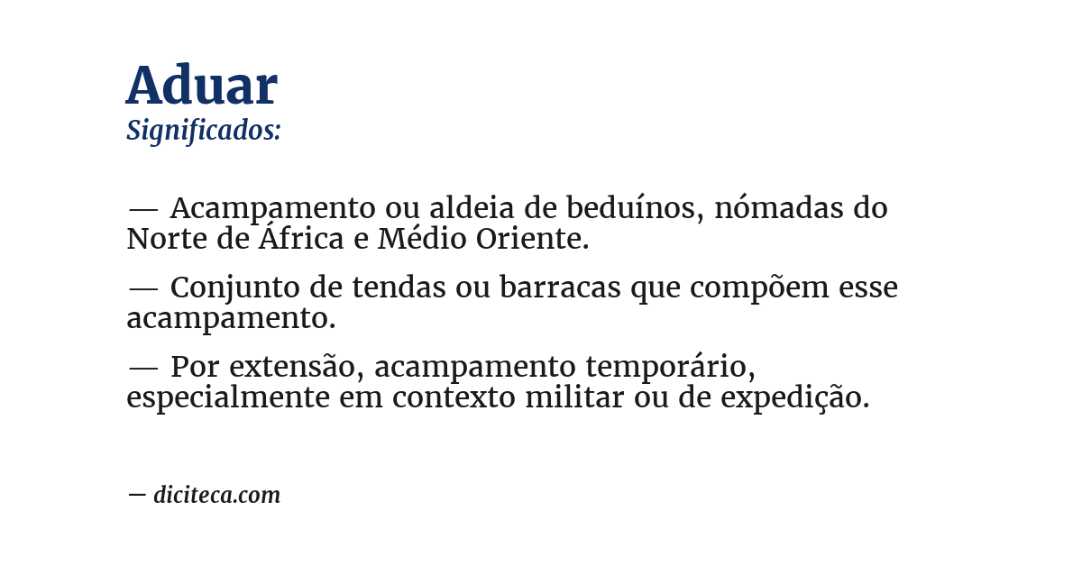 Significado de aduar