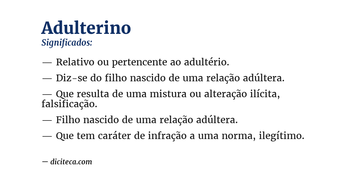 Significado de adulterino