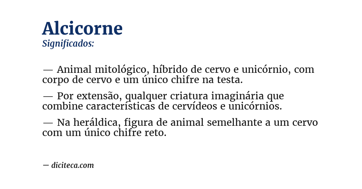 Significado de alcicorne
