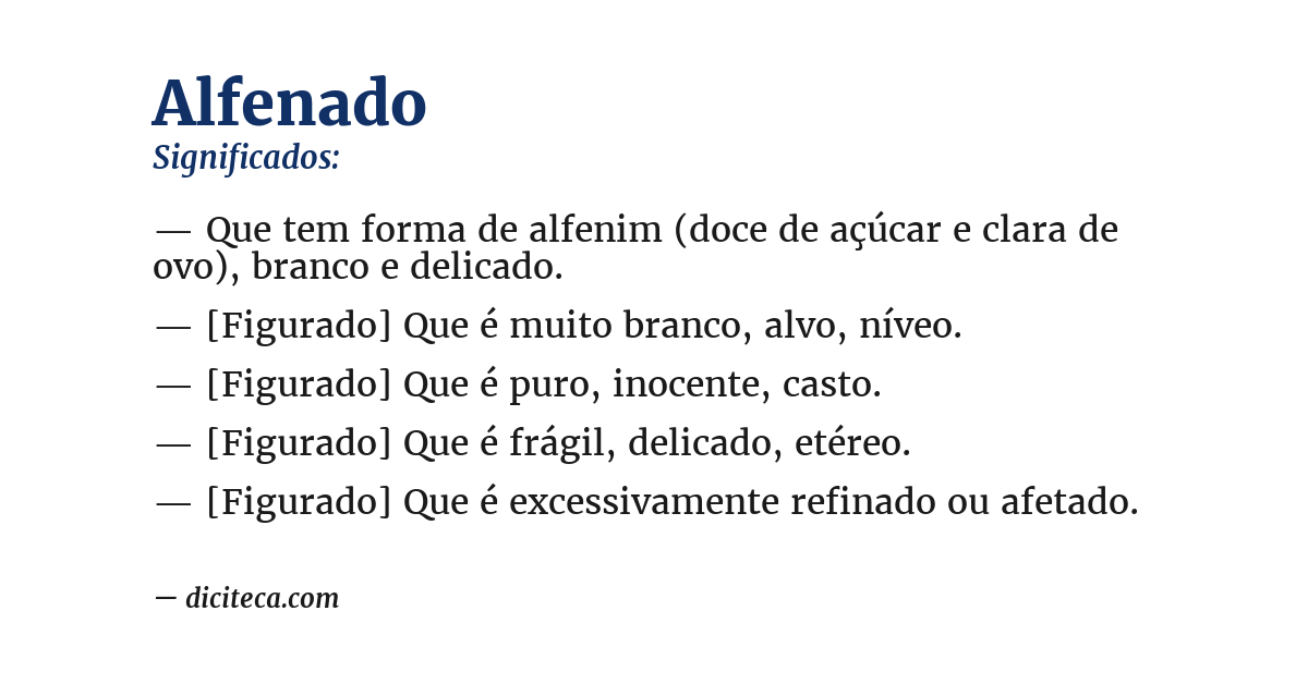 Significado de alfenado