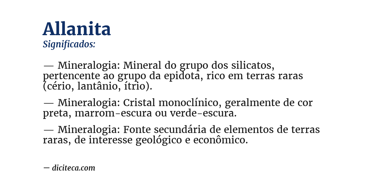 Significado de allanita