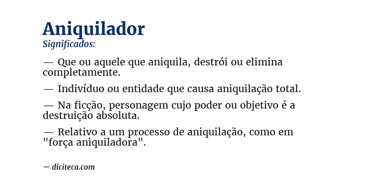 Significado de aniquilador