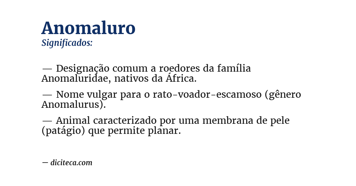 Significado de anomaluro