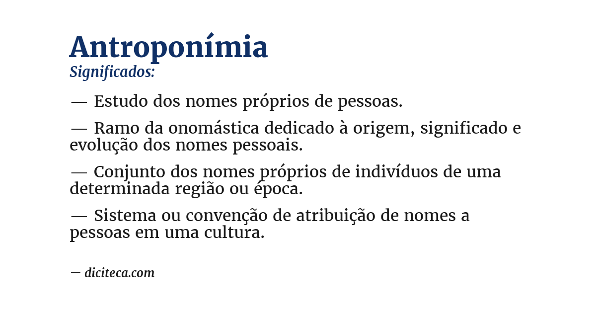 Significado de antroponímia