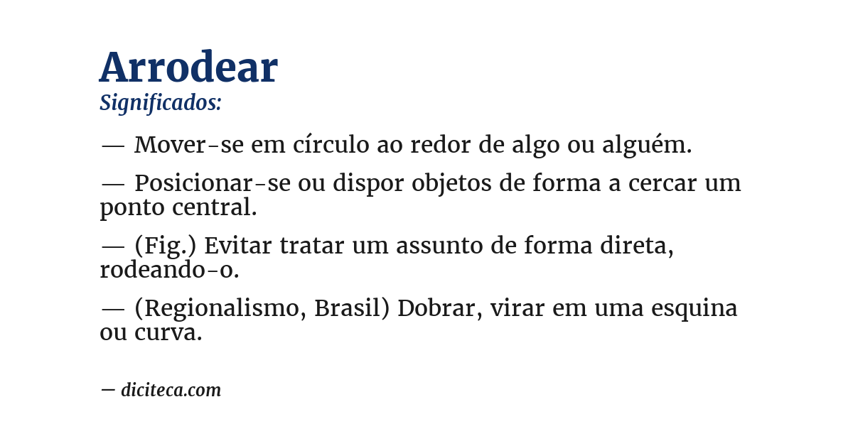 Significado de arrodear