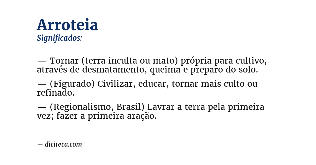 Significado de arroteia
