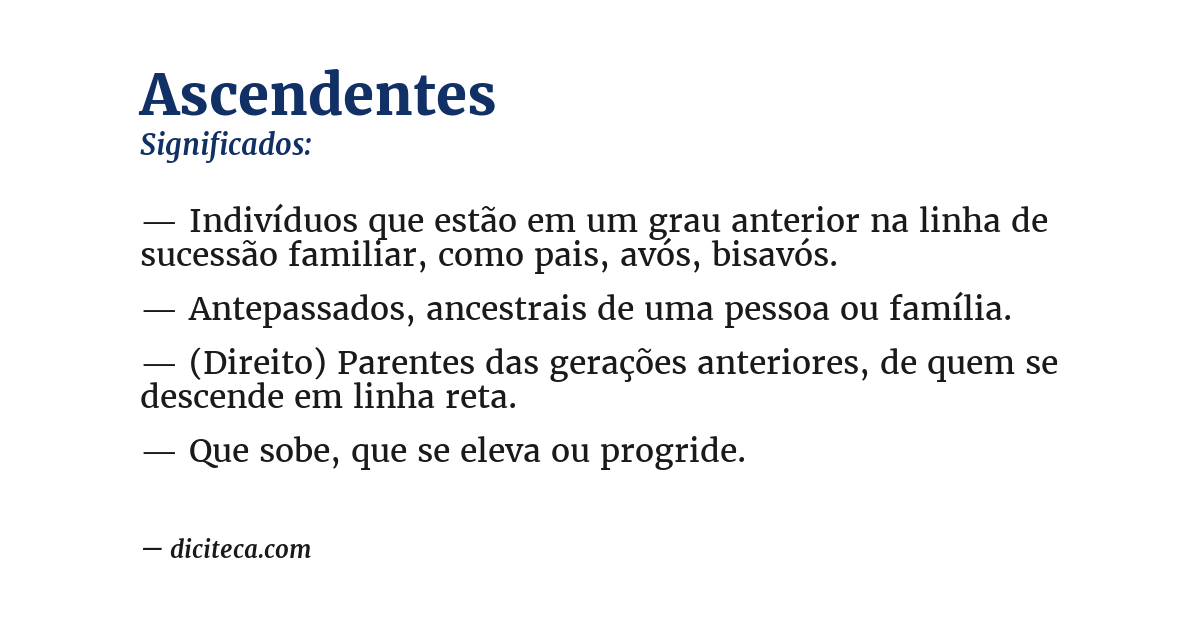 Significado de ascendentes