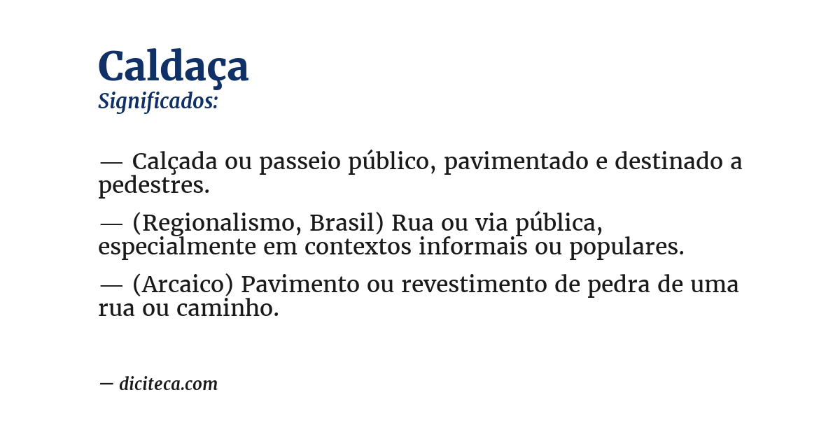 Significado de caldaça