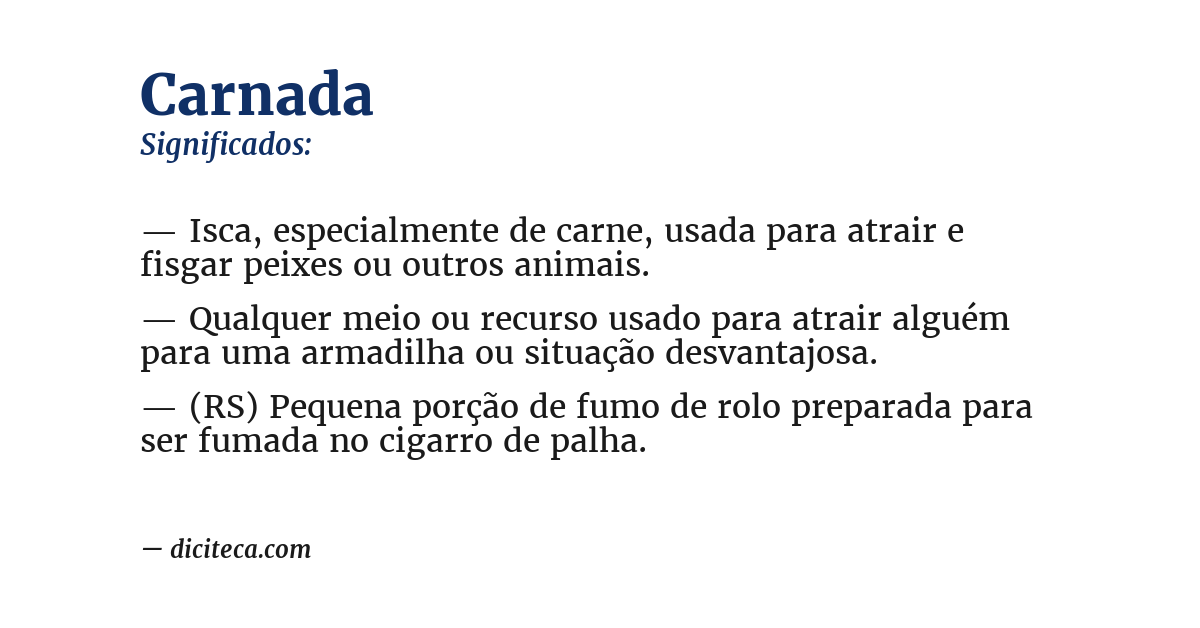 Significado de carnada