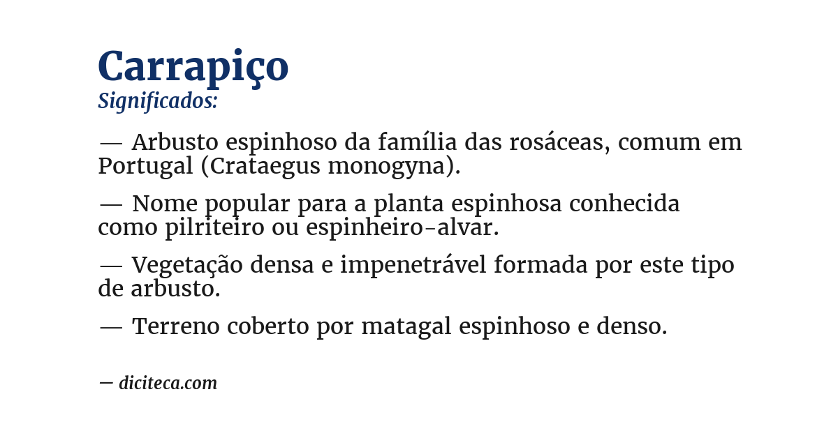 Significado de carrapiço