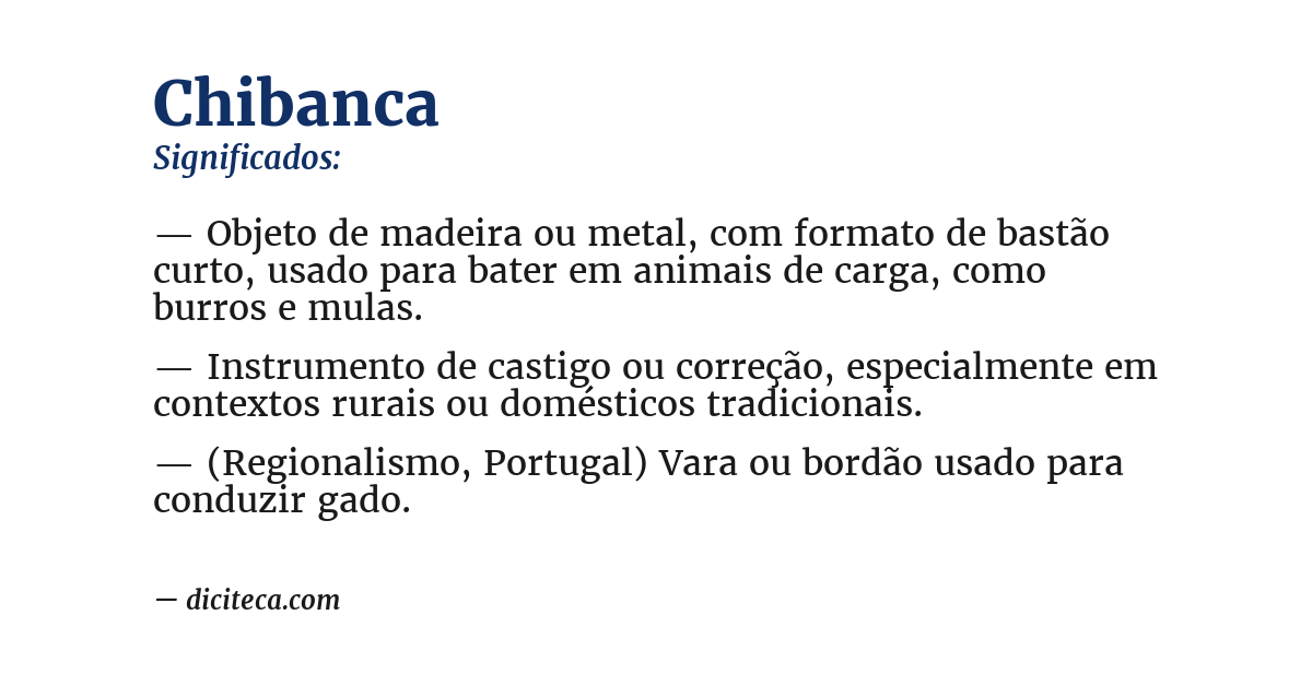 Significado de chibanca