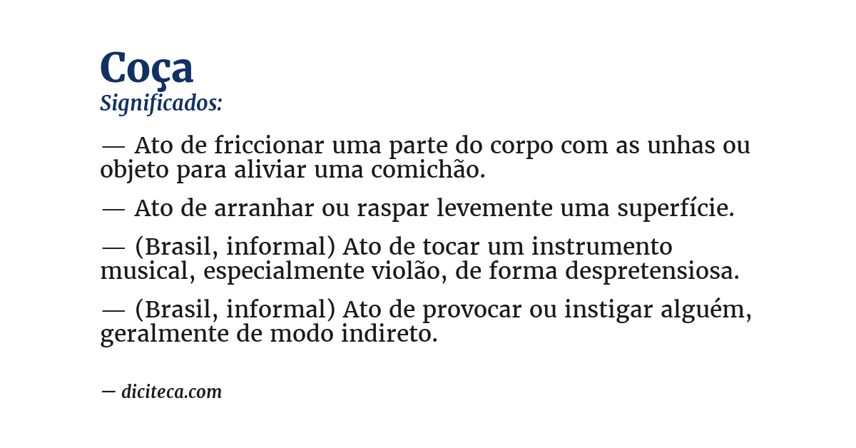 Significado de coça