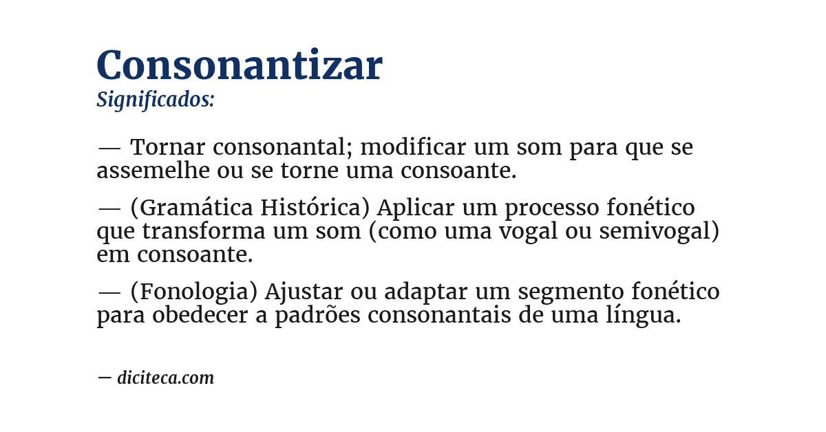 Significado de consonantizar
