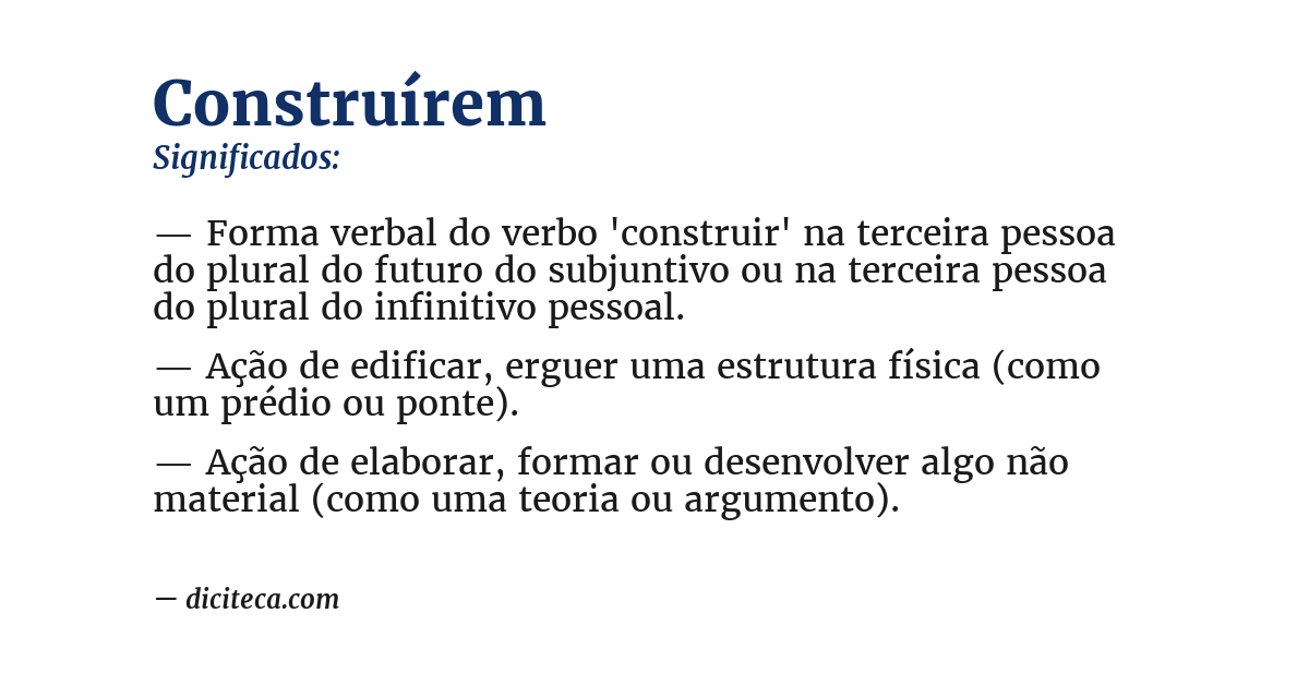 Significado de construírem