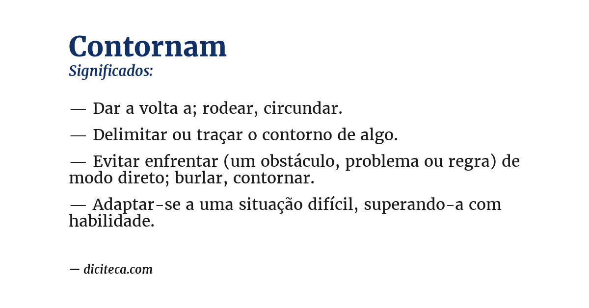Significado de contornam