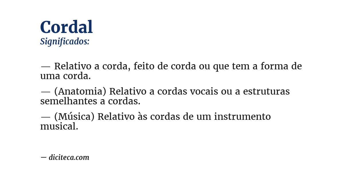 Significado de cordal