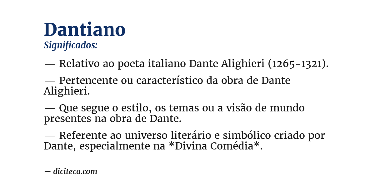 Significado de dantiano