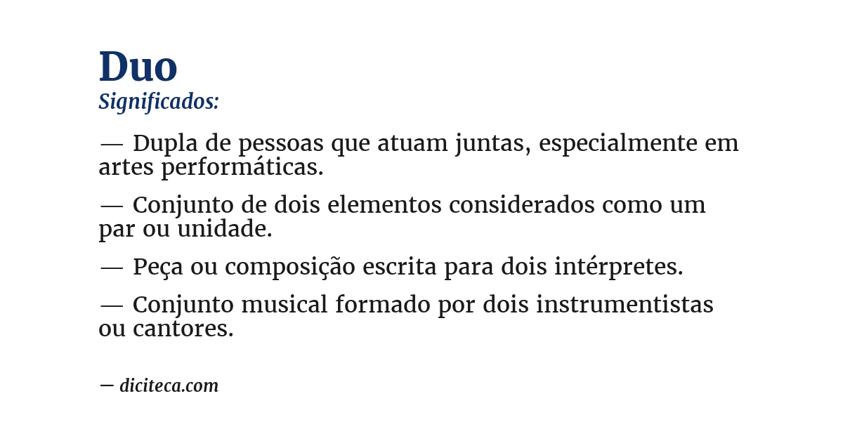 Significado de duo