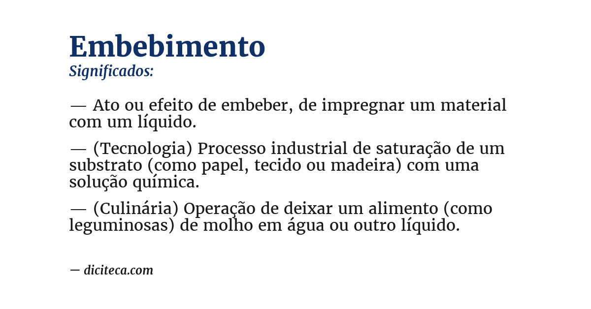 Significado de embebimento