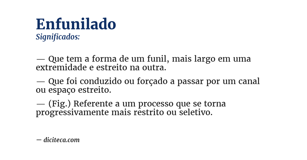 Significado de enfunilado