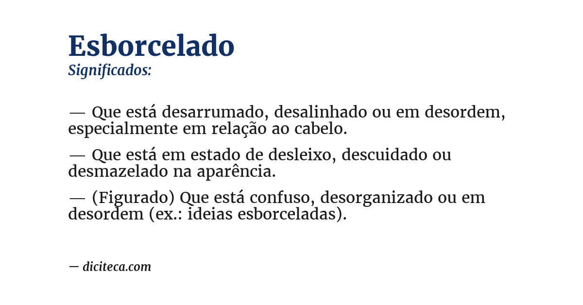 Significado de esborcelado