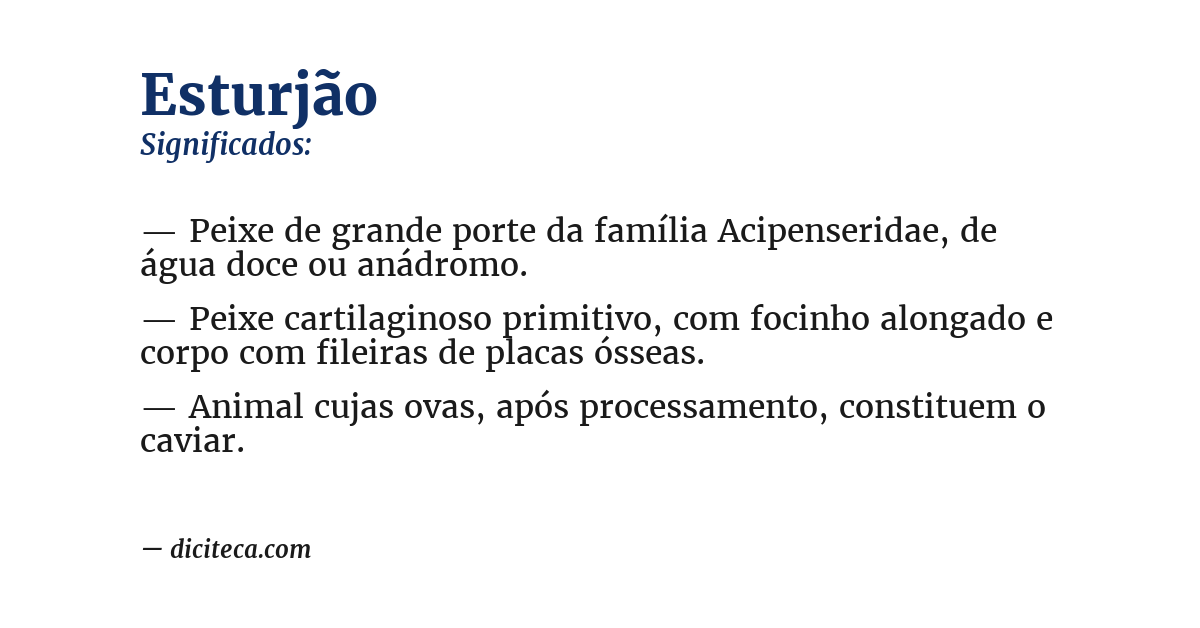 Significado de esturjão