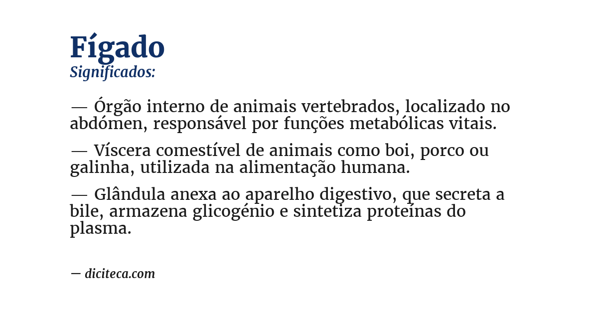 Significado de fígado