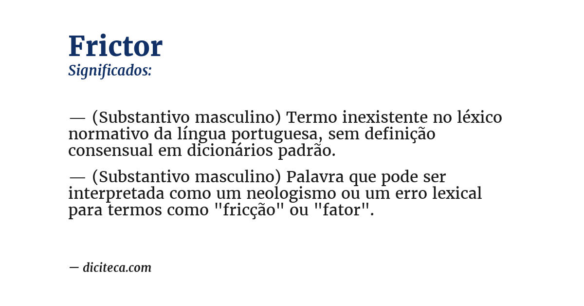 Significado de frictor