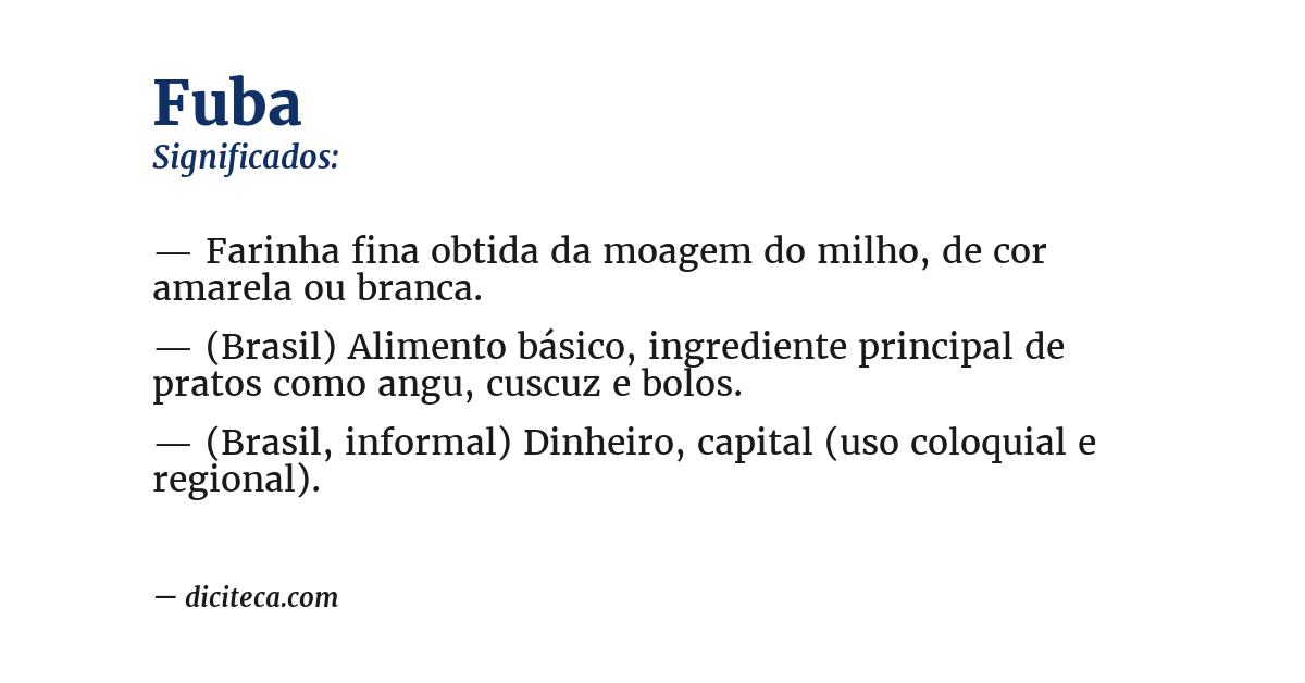 Significado de fuba
