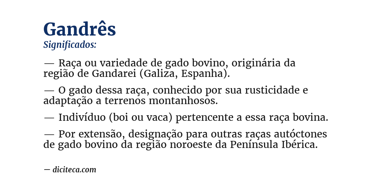 Significado de gandrês