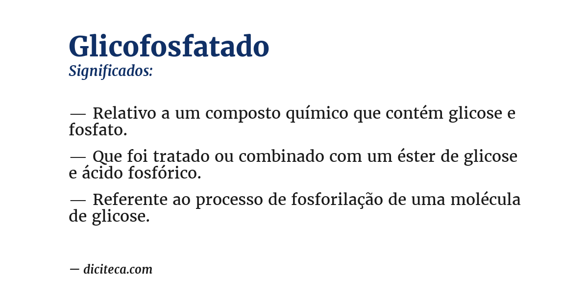 Significado de glicofosfatado